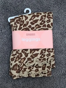 NWT GYMBOREE LEOPARD PRINT Leggings Size 5 ruffle bottom - Picture 1 of 2