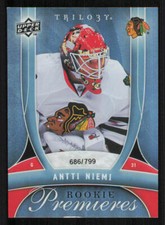 2009-10 Upper Deck Trilogy #141 Antti Niemi RC /799