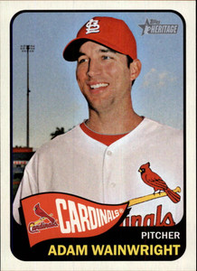 2014 Topps Heritage St. Louis Cardinals Baseball Card #100A Adam Wainwright