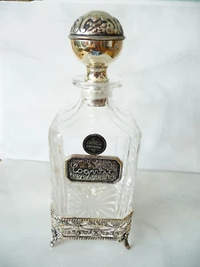 Chinelli Crystal cognac glass bottle whisky Italy used rare  - Bild 1 von 6