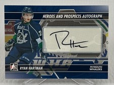 RYAN HARTMAN 2013-14 In The Game #A-RH Heroes and Prospects AUTO Blackhawks