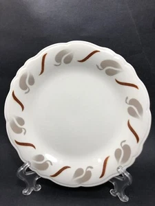 Vintage Wallace China Restaurant Ware 9” Plate Gray & Brown Leaves Airbrushed - Picture 1 of 11