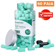 ✅ 60 PAIA TAPPI ORECCHIE PER DORMIRE IN SCHIUMA ANTIRUMORE STUDIO LAVORO