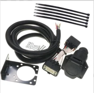 7-Way RV Trailer Wiring Harness For 11-19 Ford Explorer Bring Mounting Bracket - Picture 1 of 3