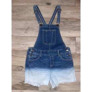 Justice girls denim shortalls ombre wash size 16 - Picture 1 of 9