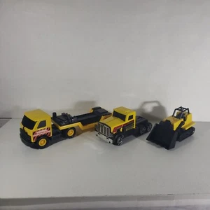 Vintage Buddy L Trucks Lot Loader Flatbed Pressed Steel Construction 1980's - Picture 1 of 19