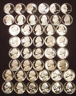 1968-2009-S Jefferson Nickel Gem Proof Set Run 44 Coin Run US Mint Lot . - Image 1 of 4