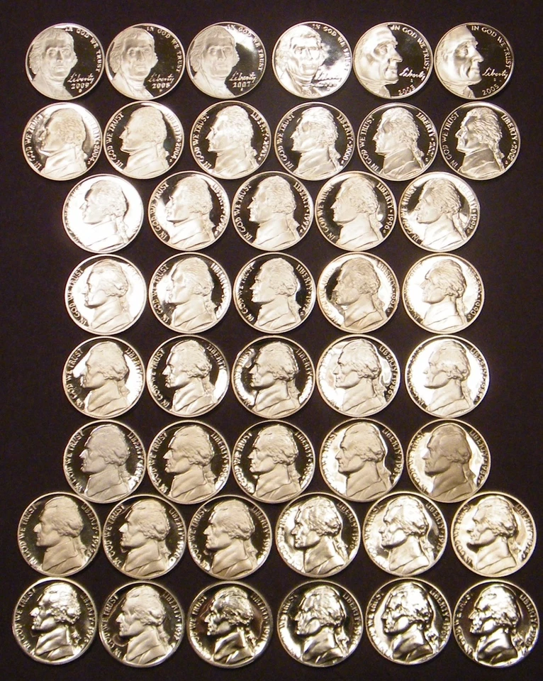1968-2025-S Jefferson Nickel Choice to Gem Proof Set Run 60 Coin Run US Mint Lot - Image 1 of 4