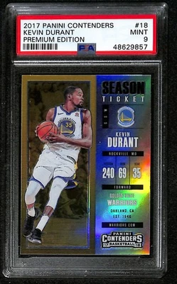 2017 Panini Contenders 18 Kevin Durant Premium Edition PSA 9 - Image 1 of 2