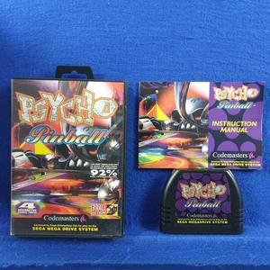 Mega Drive PSYCHO PINBALL *x *Works on Genesis* Sega PAL Exclusive REGION FREE - Picture 1 of 5