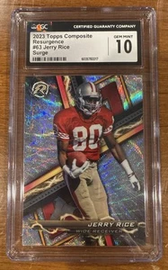 2023 Topps Composite  Jerry Rice Resurgence #63 Surge /249 CGC Gem Mint 10 Pop 1 - Picture 1 of 3