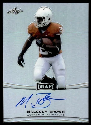 2015 Leaf Draft Autographs Malcolm Brown RC Auto Texas Longhorns #BA-MB1 - Image 1 of 2