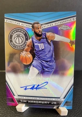 2024 Topps Chrome TIM HARDAWAY JR-Topps Certified Auto  Blue  Refractor - Image 1 of 3