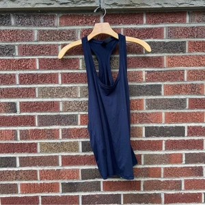 Totalities Navy Blue Racerback Athletic Yoga Tank Top - Picture 1 of 2