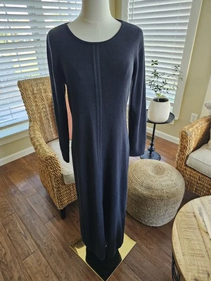 Vestido suéter acanalado negro Linea By Louis Dell'Olio para mujer talla XS pesado Foto 1 de 4