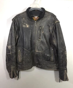 Chaleco Chaqueta De Colección Harley-Davidson Panhead Cuero Convertible Motocicleta Talla 3XL - Imagen 1 de 24