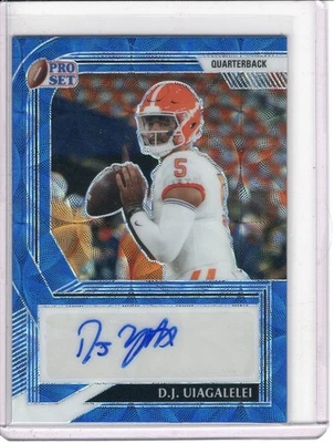 2022 LEAF PRO SET METAL DJ UIAGALELEI ROOKIE/RC AUTO #2/15 *BLUE KALEIDOSCOPE* - Image 1 of 2