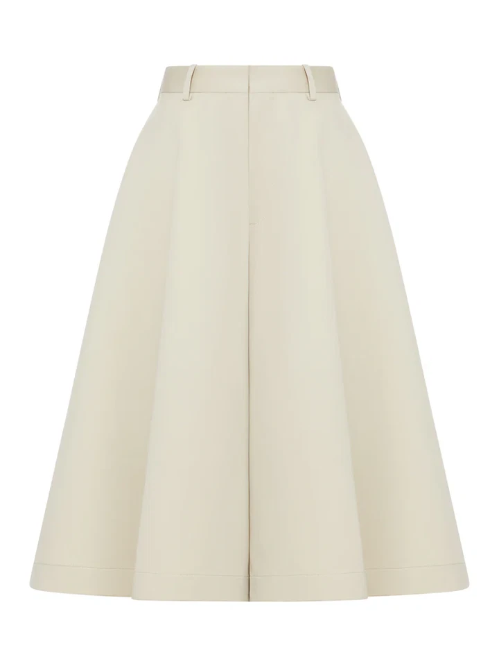 Falda BOTTEGA VENETA $2000 Gris Masilla Seda/Algodón Nueva y Auténtica Foto 1 de 1