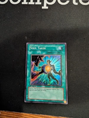 Soul Taker GLAS-EN092 Secret Rare Holo 1st Edition Gladiators Assault YuGiOh LP - Image 1 of 2