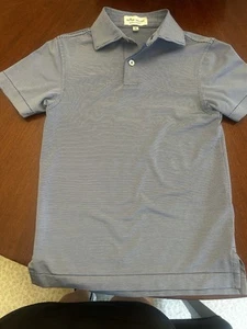 Boys Youth Xs Peter Millar Polo Short Blue Stripe - Picture 1 of 3