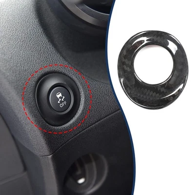 Consola central de fibra de carbono real ESP botón embellecedor para Nissan 370Z 2009-2020 Foto 1 de 4