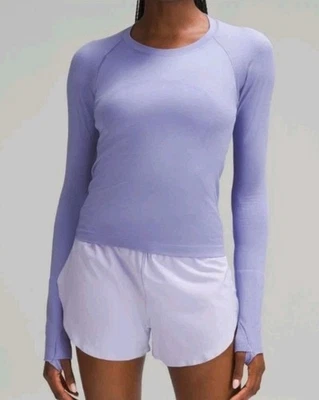 Lululemon Swiftly Tech Long-Sleeve Shirt 2.0 Race Length Dark Lavender Top! 10 - Image 1 of 4