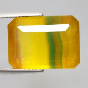 17.77 Ct Bi-Color Flourite Resplendent (17 x 12) 100% Natural Octagon Gemstones - Picture 1 of 7