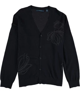 Perry Ellis Mens Floral Print Cardigan Sweater - Picture 1 of 4