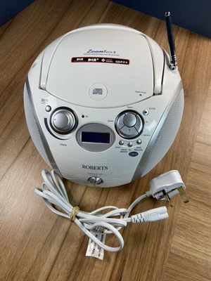Roberts ZoomBox 3 Portable CD Player DAB DAB+ FM Radio  - MP3 USB SD - White - Image 1 of 4
