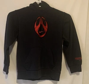 Boys Hooded Pullover Sweatshirt Nike Football Size Medium Pit to Pit 20" - Picture 1 of 4