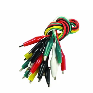 10 Pcs Clamp Wire Double-ended Cable with Clips Testing - Picture 1 of 5