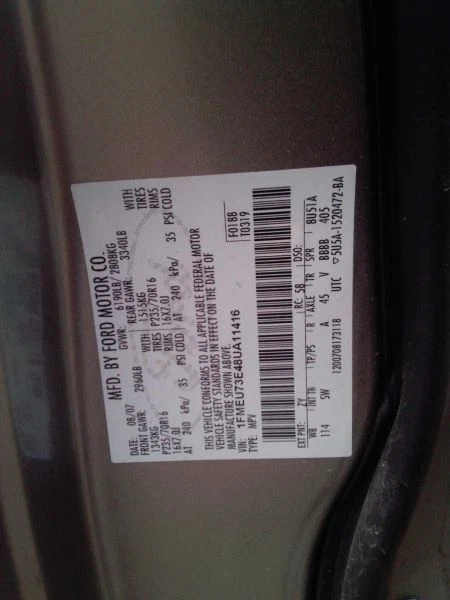 Espejo retrovisor lateral eléctrico plegable sin calefacción para 06-10 EXPLORER 1308595 Foto 1 de 4