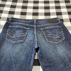 EXC! Buckle BKE Tyler Straight Leg Jeans Men's Size 33 x 32 Stretch Dark - Picture 1 of 13
