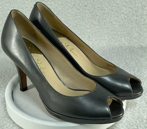 Cole Haan Heels Womens Sz 8 Gold D23172 NikeAir Leather 3 In Spike Open Toe - Picture 1 of 8
