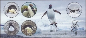 ROSS DEP. 2014 Penguins of Antarctica, Limited Edition Miniature Sheet MNH - Picture 1 of 1