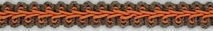 1/2" Coffee Orange French Chinese Gimp Braid Fabric Trim 6 Yards Trimming - Picture 1 of 1