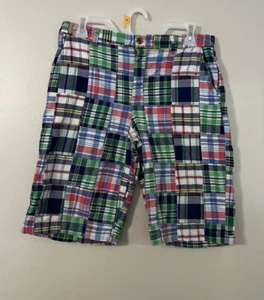 Polo Ralph Lauren Classic-Fit Madras Patchwork Plaid Shorts Youth Boys Size:20 - Picture 1 of 8