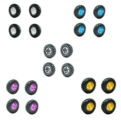 Wheels 5-spoke &Tires 108mm 4PC Fit 1/10 Tamiya D110 Axial D90 cc01 SCX10 rc car - Image 1 of 4