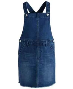 Epic Threads Linaria Skirtall Big Girls 16 Dark Blue Denim Pockets Button Strap - Picture 1 of 15