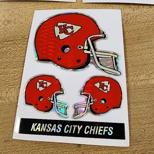 Vintage Kansas City Chiefs Halogram Stickers - Picture 1 of 3
