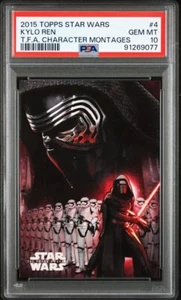Kylo Ren 2015 Star Wars The Force Awakens Character Montages PSA 10 #4 Rookie - Picture 1 of 2