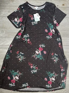 Nuevo con etiquetas Vestido Jessie LuLaRoe 2XL con Bolsillos Multicolor Floral Flores - Imagen 1 de 2