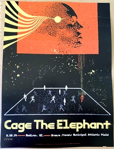 OFFICIAL CAGE THE ELEPHANT Madison WI AUG 8th 2024 Poster #/230 HoloSeal - Picture 1 of 6