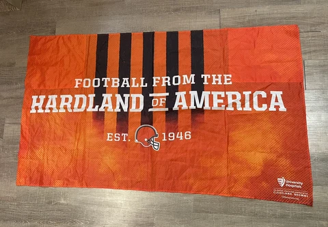 University Hospitals Cleveland Browns NFL Football Fan Flag 36" x 58" Tailgate Cover