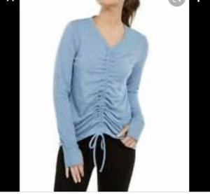 Prenda para mujer Ideology frontal fruncida azul talla 2X - Imagen 1 de 5