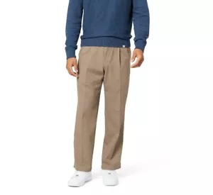 Dockers Mens Easy Khaki Classic Fit Pleated Dress Pants Dark Pebble 36x32 - Picture 1 of 6