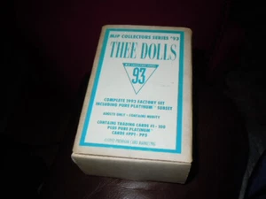 MJP Thee Dolls '93  1993 Factory Set Adult Trading Cards NEW in Original Box. - Picture 1 of 7