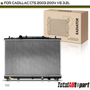 Radiator w/ Transmission Oil Cooler for Cadillac CTS 2003-2004 V6 3.2L Automatic