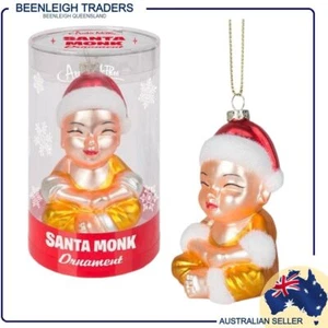SANTA MONK - An Unusual Glass Christmas Tree Ornament Archee McPhee Brand New - Bild 1 von 8