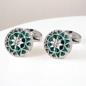 Men Cufflinks Tuxedo Studs Formal Business Wedding Shirt Cuff Buckle - Picture 1 of 3
